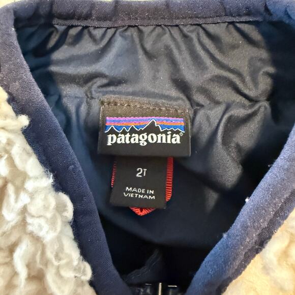 Patagonia Baby Toddler Retro-X cream sherpa fleece full zip lined jacket size 2T - Picture 2 of 9
